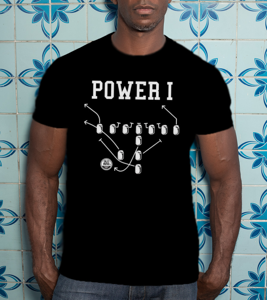 Power I Football Play Beer Can Formation T-Shirt