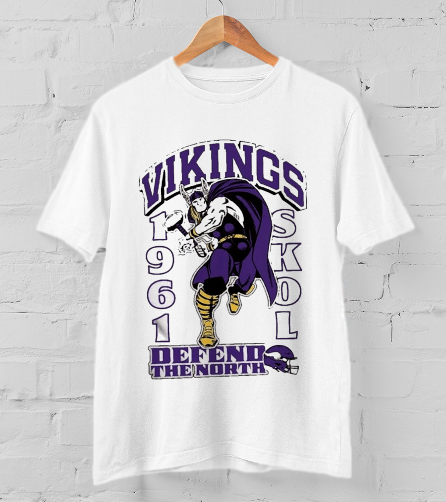 Vikings Skol 1961 Defend The North Thor Minnesota T-Shirt