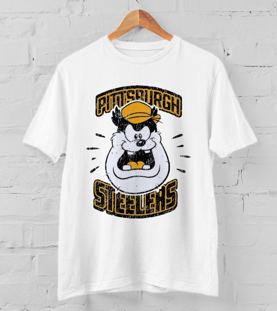 Pittsburgh Steelers Taz Distressed T-Shirt