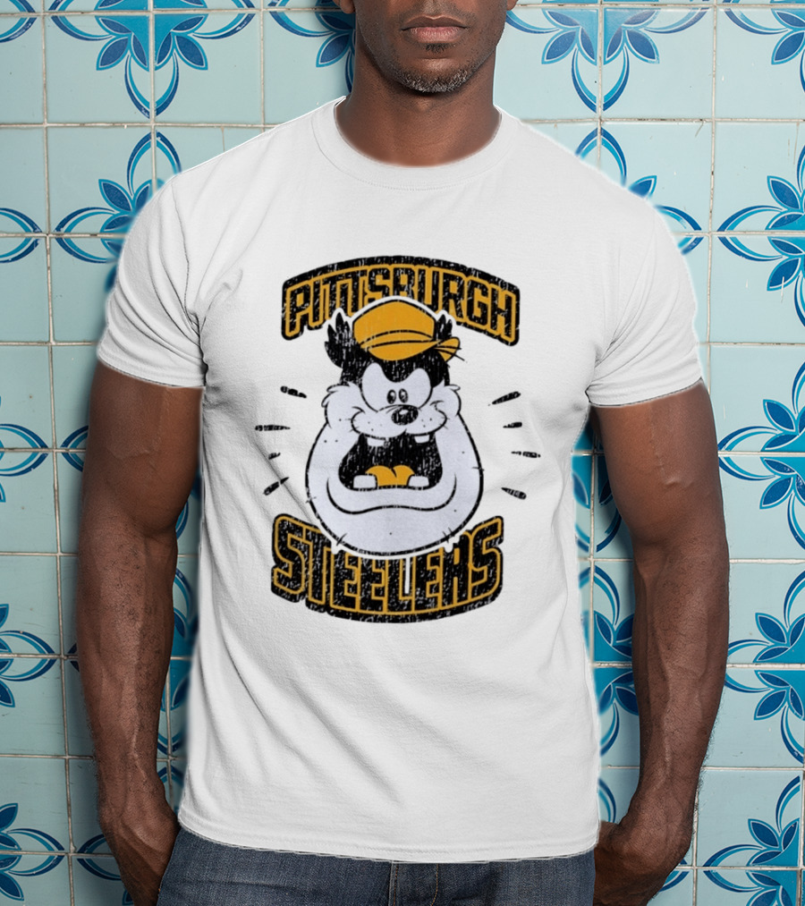 Pittsburgh Steelers Taz Distressed T-Shirt