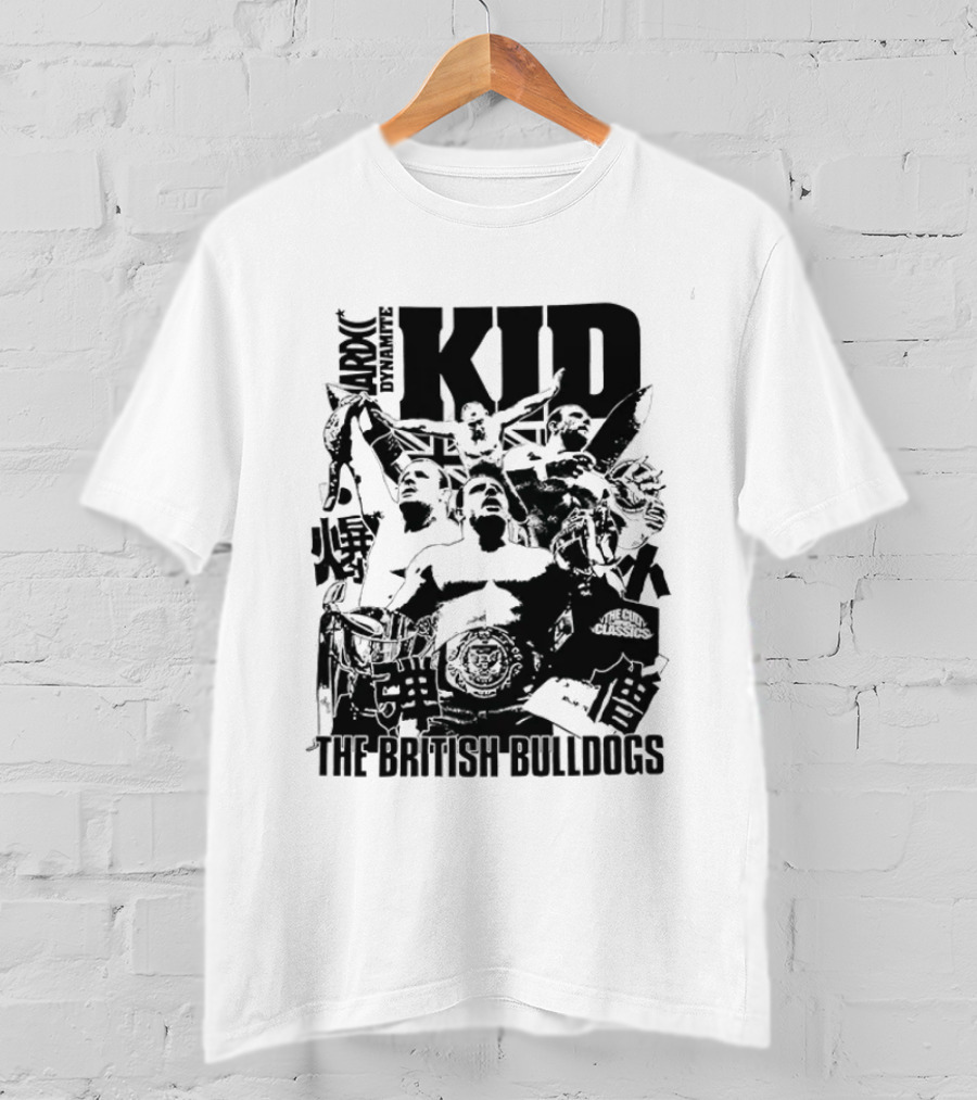 Dynamite Kid The British Bulldogs WWE Wrestling Cult T-Shirt