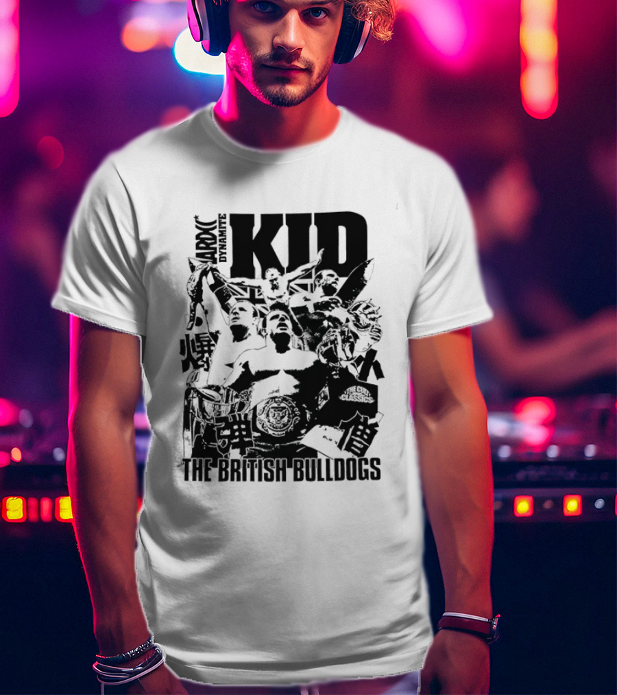 Dynamite Kid The British Bulldogs WWE Wrestling Cult T-Shirt
