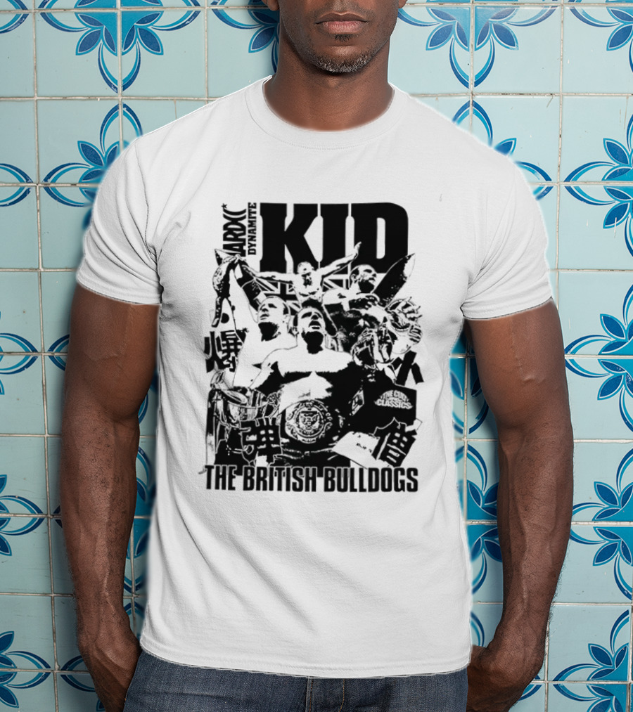 Dynamite Kid The British Bulldogs WWE Wrestling Cult T-Shirt