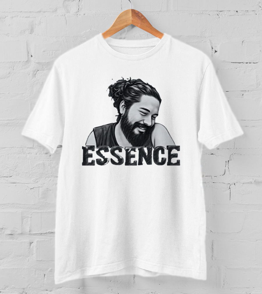 Essence Bearded Man Minimalist Smiling T-Shirt