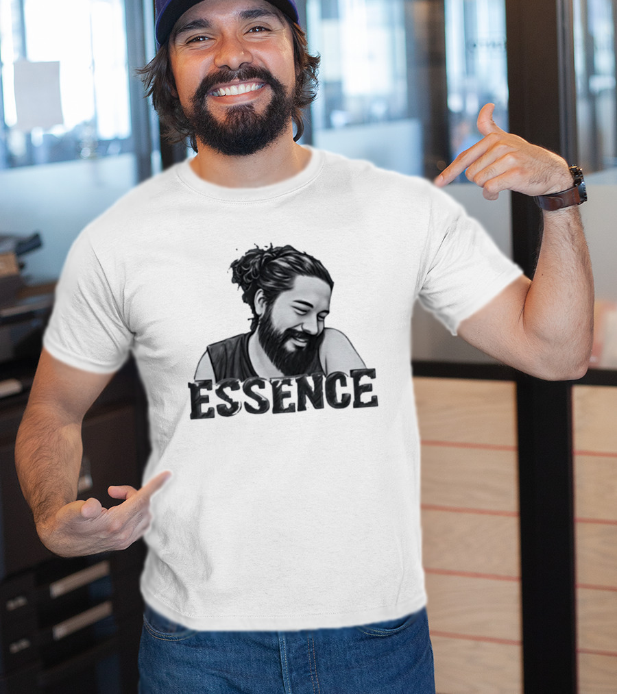 Essence Bearded Man Minimalist Smiling T-Shirt