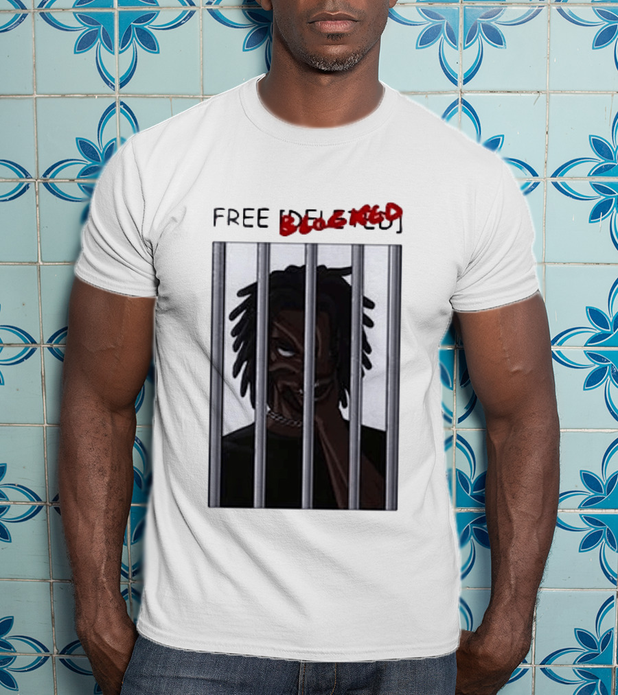 Free Blocked The Commissary Villain Dept Character Behind Bars T-Shirt