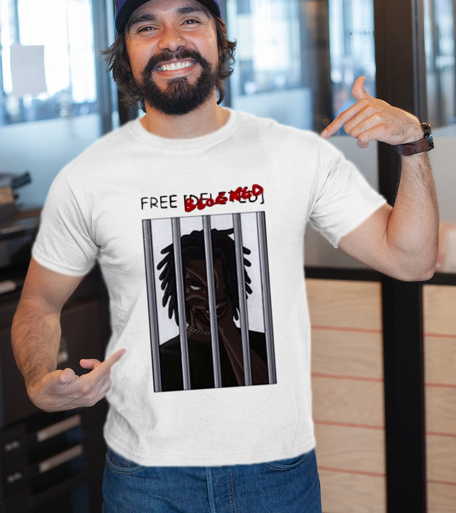 Free Blocked The Commissary Villain Dept Character Behind Bars T-Shirt