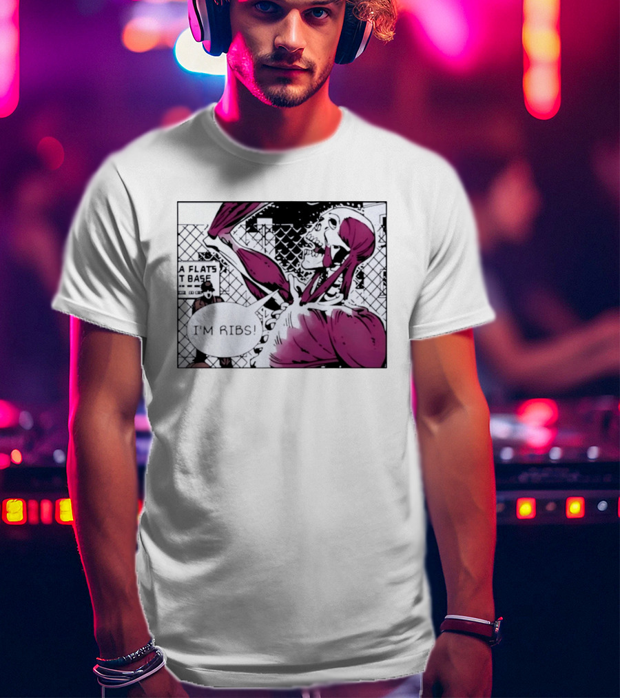I'm Ribs Comic Panel Skeleton Pop Art Muscular Anatomy T-Shirt