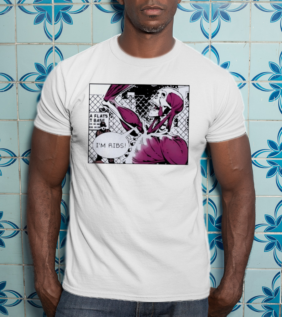 I'm Ribs Comic Panel Skeleton Pop Art Muscular Anatomy T-Shirt