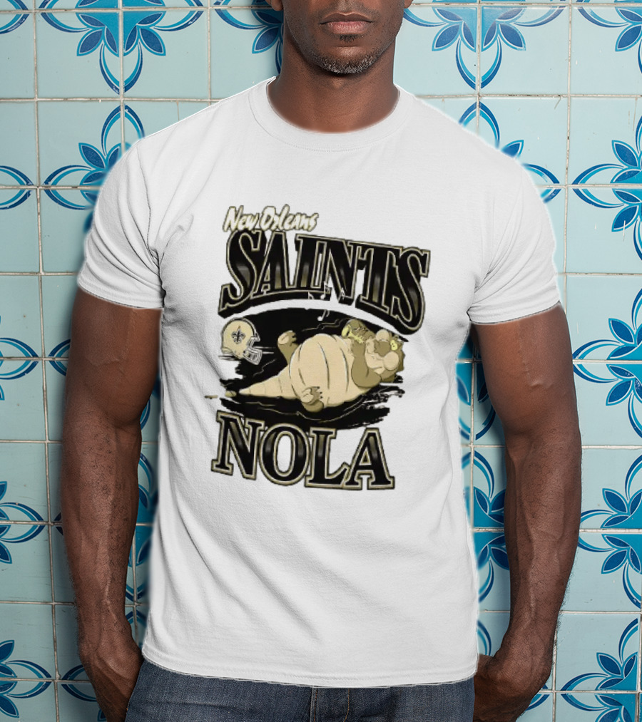 New Orleans Saints NOLA Disney Character Football T-Shirt