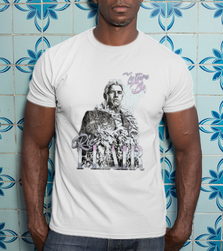 Ric Flair Nature Boy Classic Wrestling Style Black And White T-Shirt