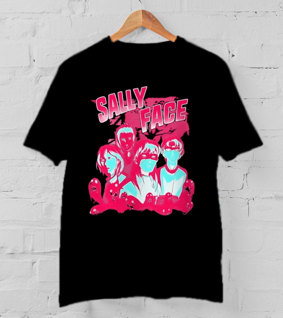 Sally Face Characters Group Indie Game Sal Fisher T-Shirt