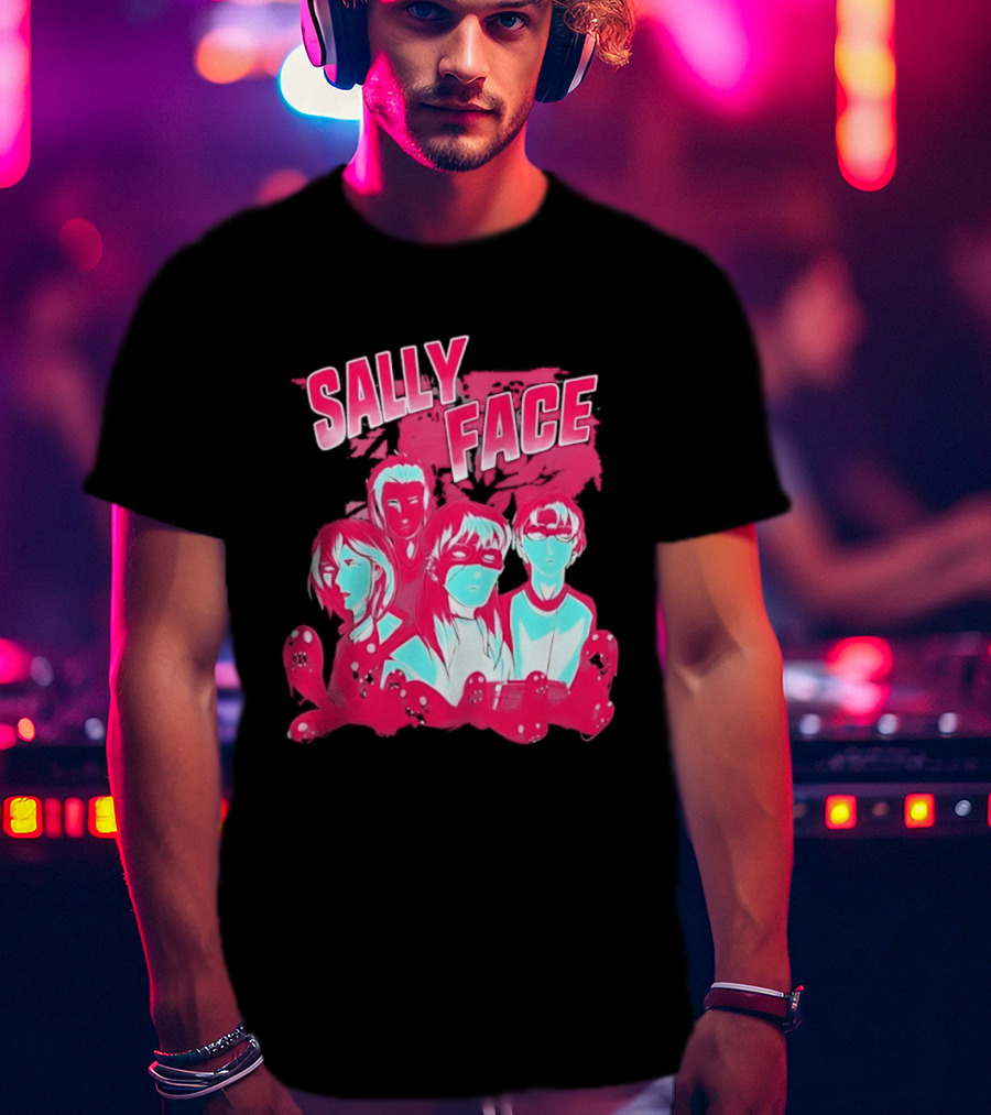 Sally Face Characters Group Indie Game Sal Fisher T-Shirt