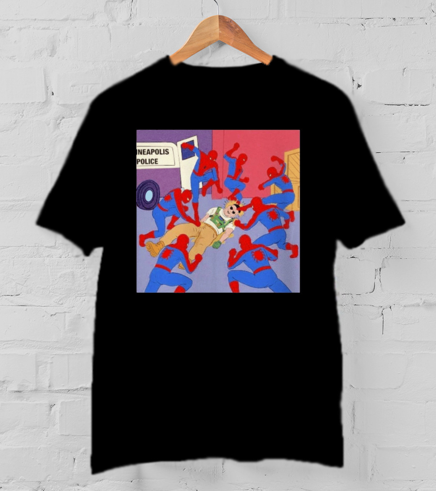 Spider Man Minneapolis Police Kicking Jake Lang T-Shirt