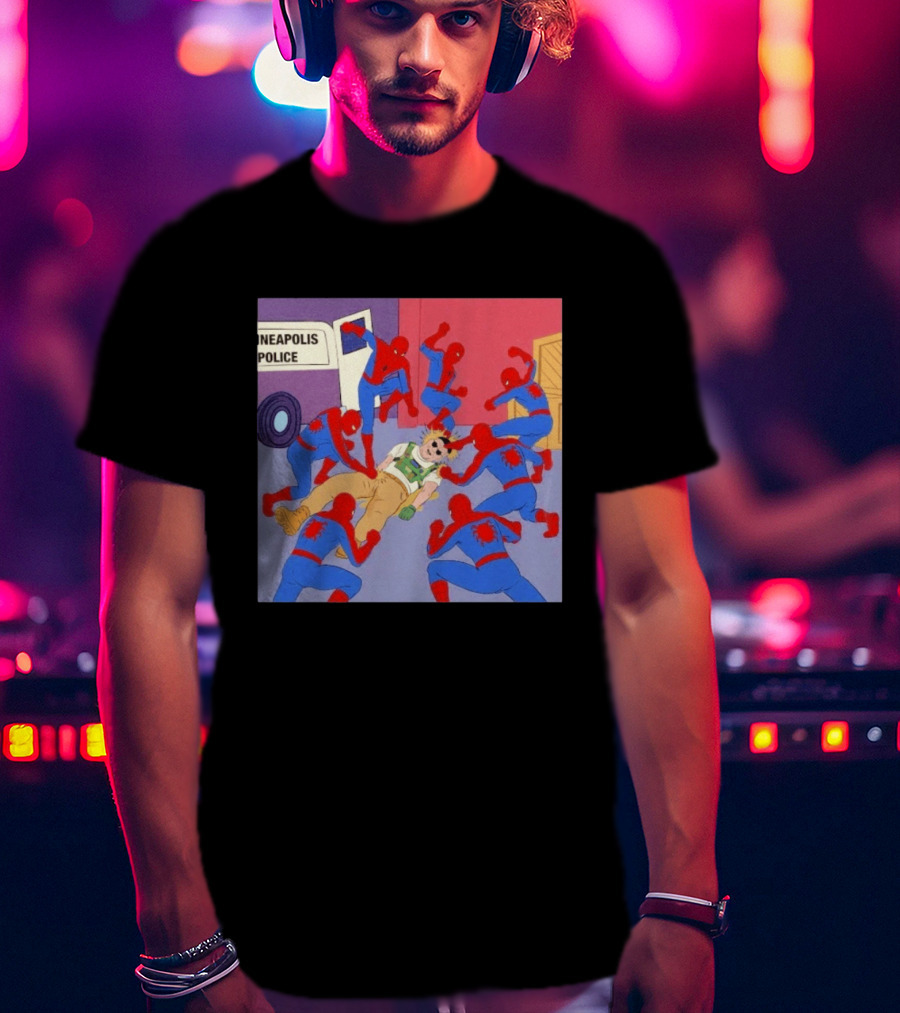 Spider Man Minneapolis Police Kicking Jake Lang T-Shirt