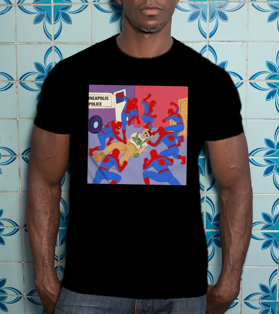 Spider Man Minneapolis Police Kicking Jake Lang T-Shirt