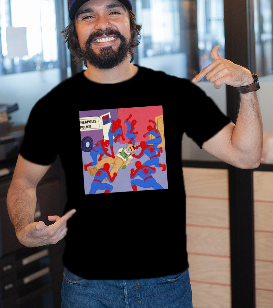 Spider Man Minneapolis Police Kicking Jake Lang T-Shirt