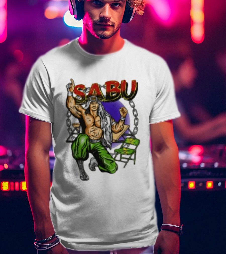Beyondhumanmerch The Great Sabu Wrestling Character Chains And Table T-Shirt