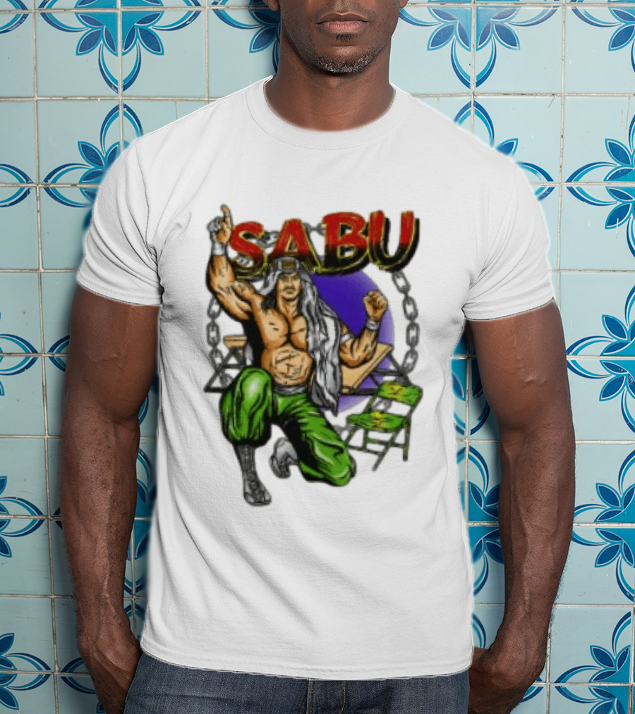 Beyondhumanmerch The Great Sabu Wrestling Character Chains And Table T-Shirt
