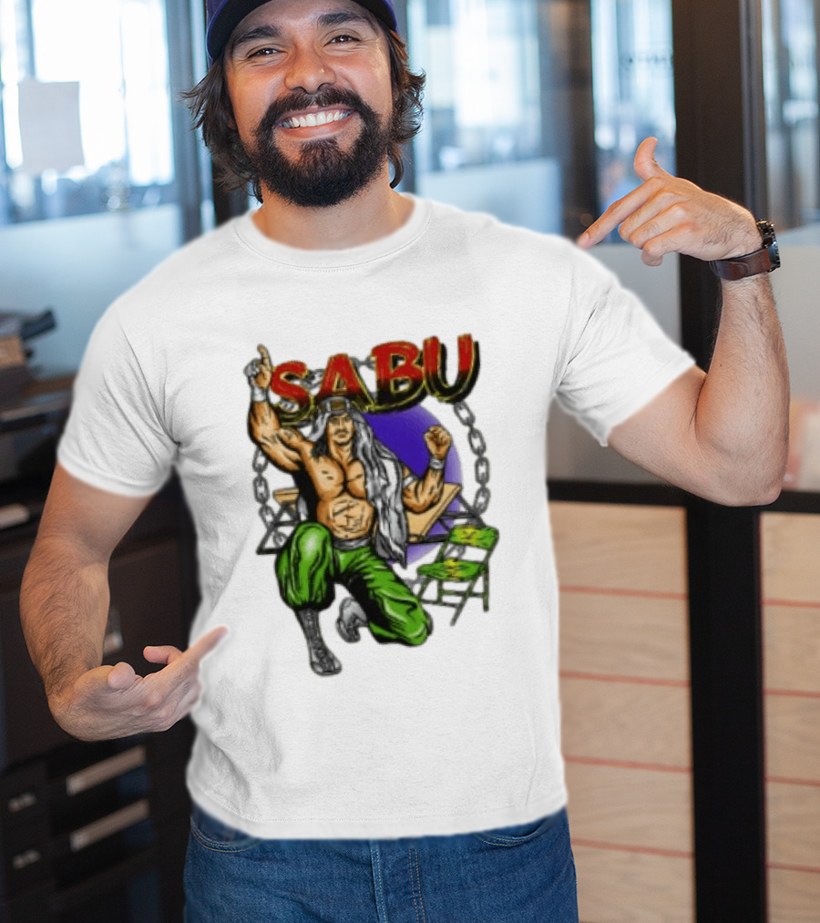 Beyondhumanmerch The Great Sabu Wrestling Character Chains And Table T-Shirt