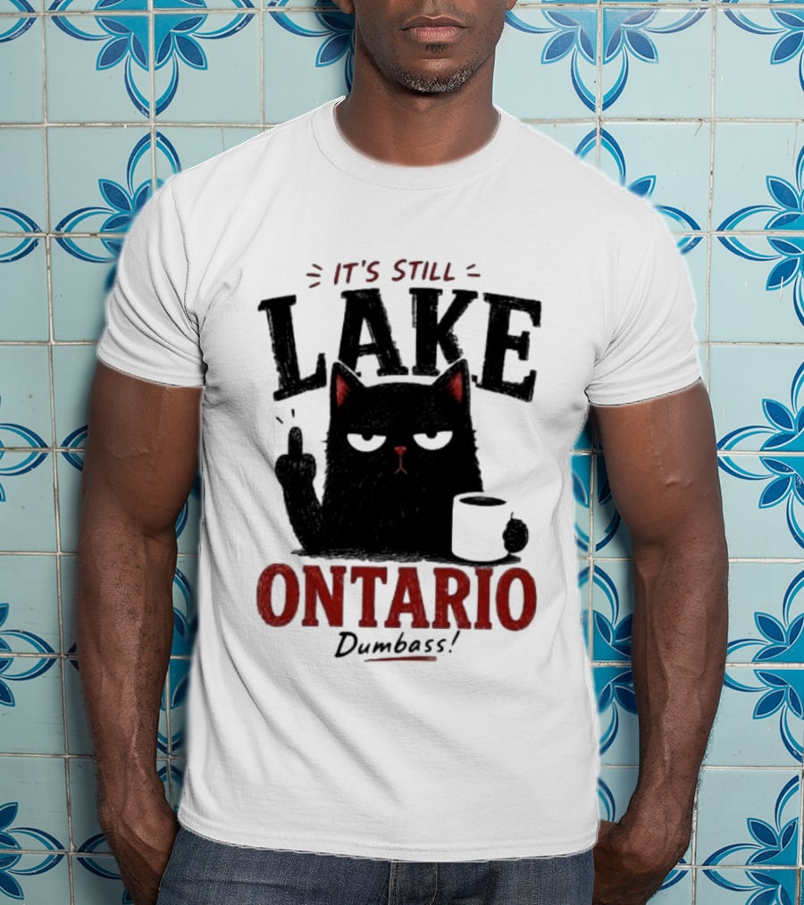 It's Still Lake Ontario Black Cat Dumbass T-Shirt