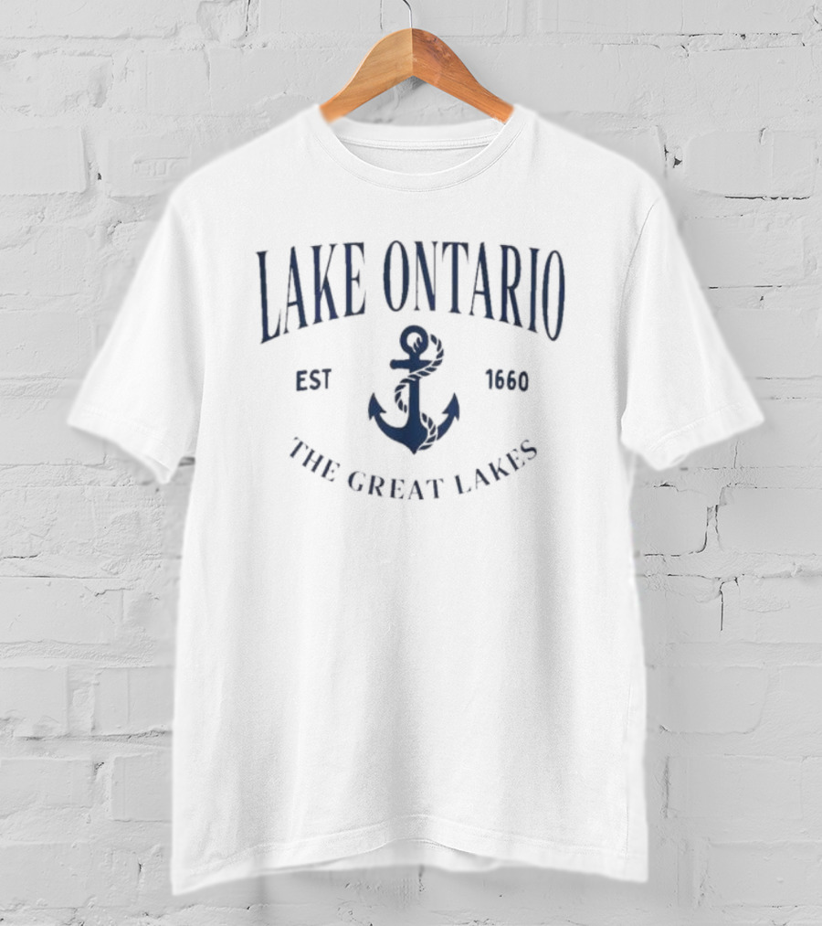 Lake Ontario Anchor Est 1600 The Great Lakes T-Shirt