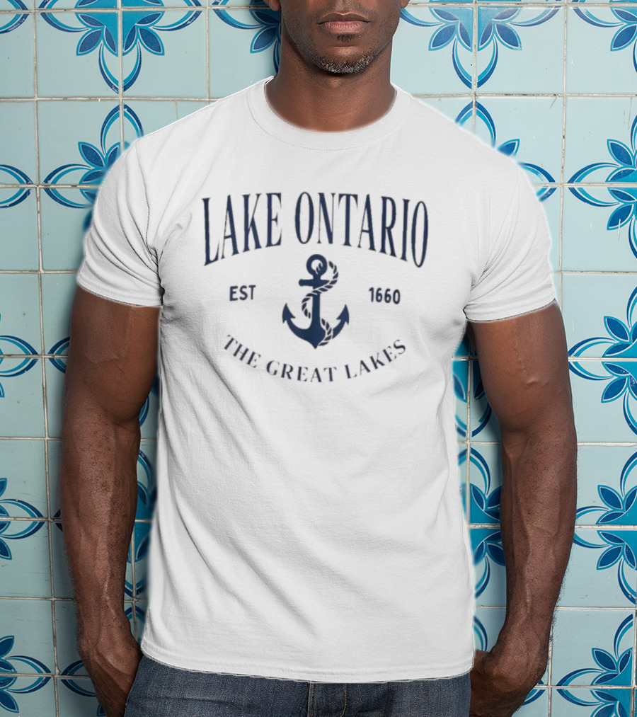 Lake Ontario Anchor Est 1600 The Great Lakes T-Shirt