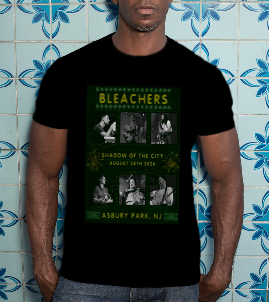 Bleachers Shadow Of The City Asbury Park NJ August 28th 2026 T-Shirt