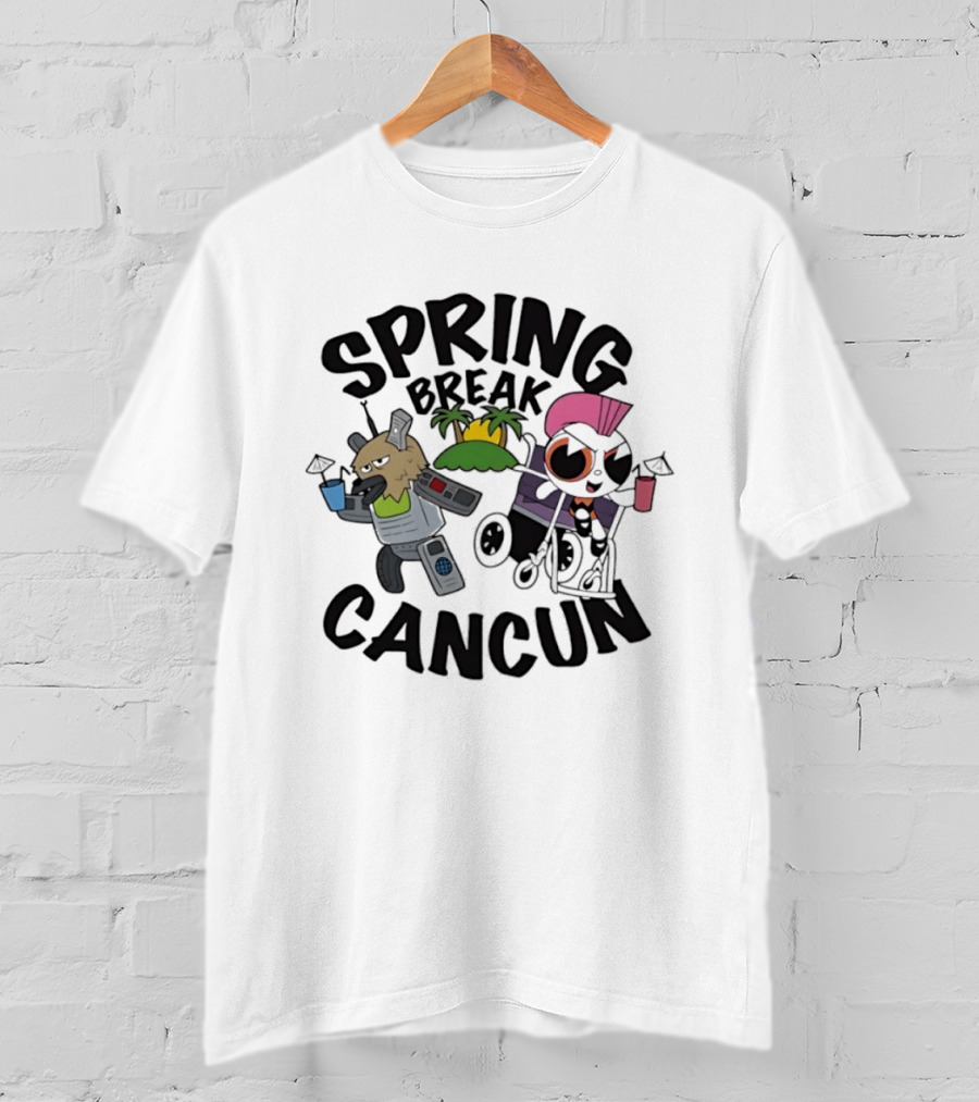 Powerpuff Girls Spring Break Cancun Cartoon Network Vacation Fun T-Shirt