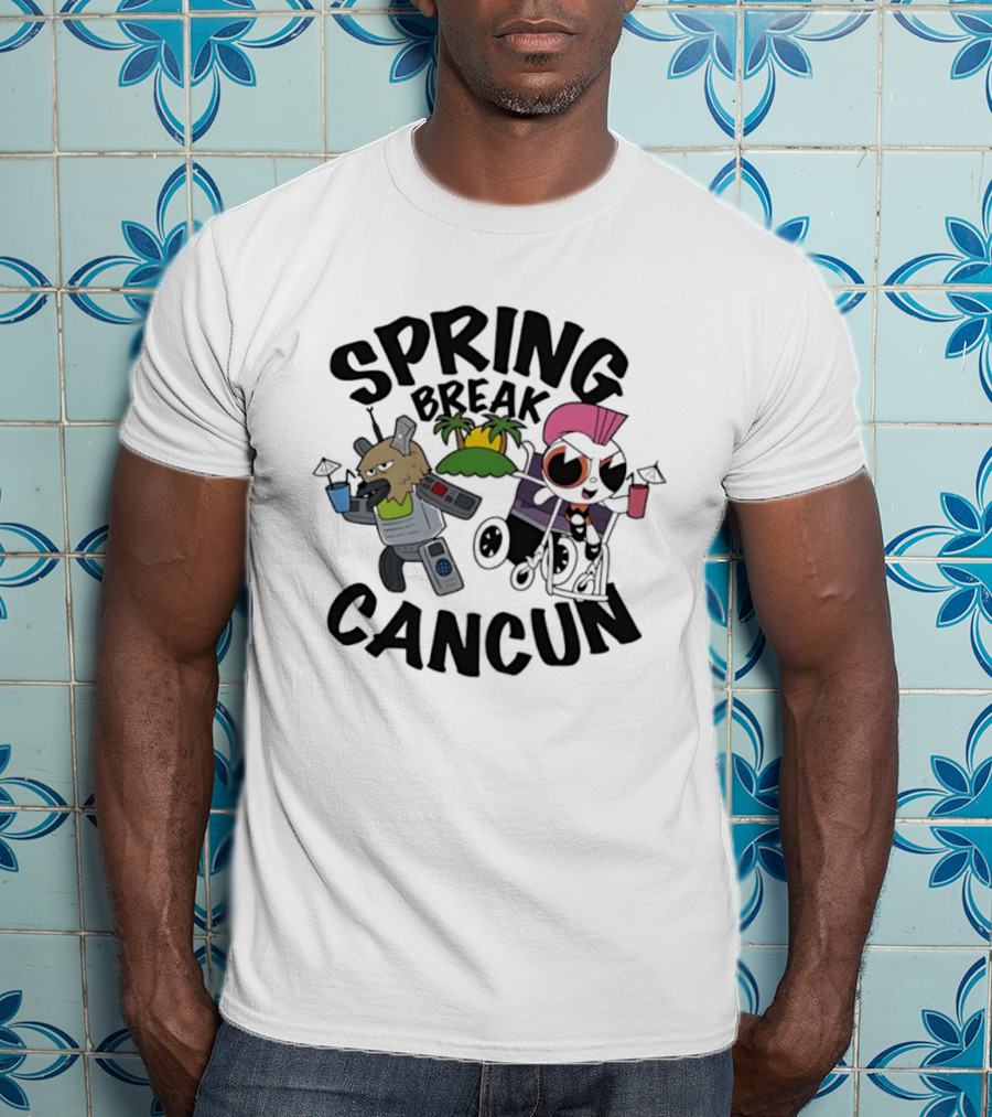 Powerpuff Girls Spring Break Cancun Cartoon Network Vacation Fun T-Shirt