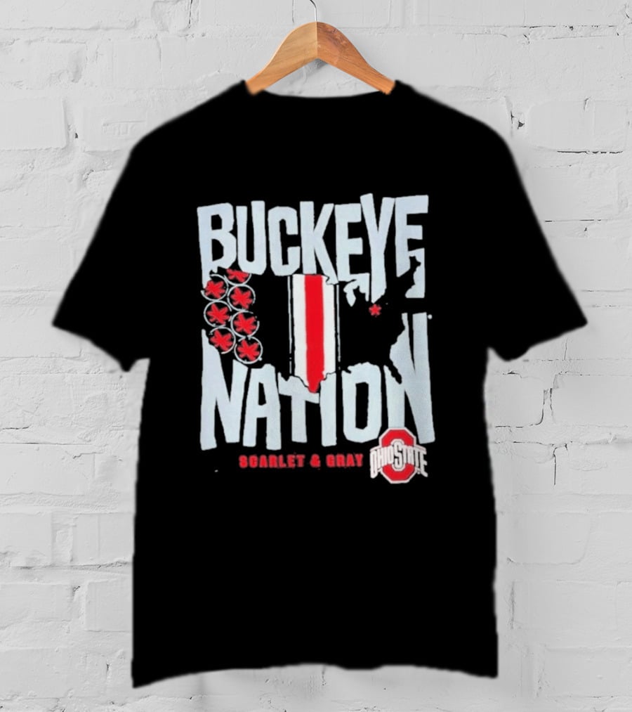 Buckeye Nation Scarlet & Gray Ohio State T-Shirt