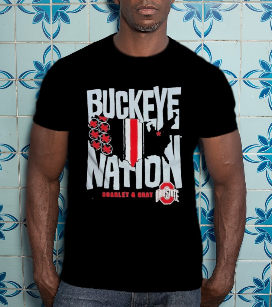 Buckeye Nation Scarlet & Gray Ohio State T-Shirt