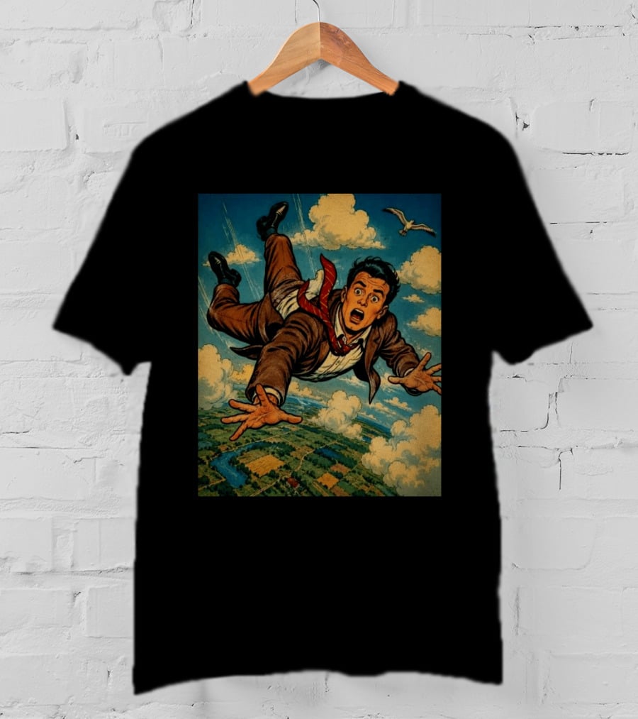 Musicians Of Threads Comic Superhero Falling Sky Adventure T-Shirt