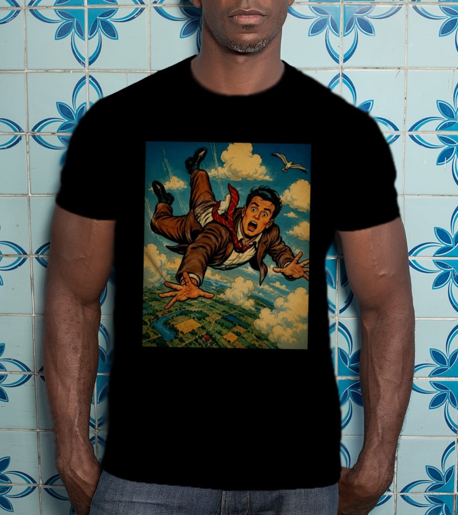 Musicians Of Threads Comic Superhero Falling Sky Adventure T-Shirt