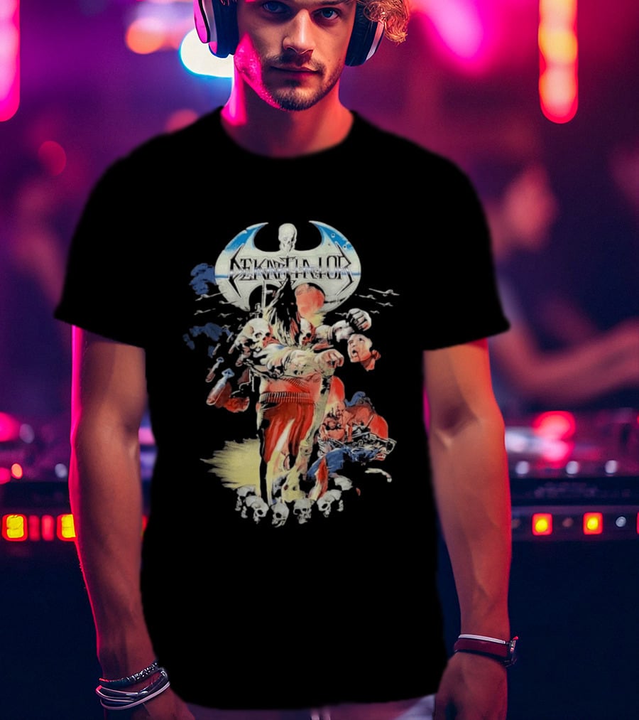 Dekapitator The Storm Before The Calm Skull And Axe Battle Scene T-Shirt