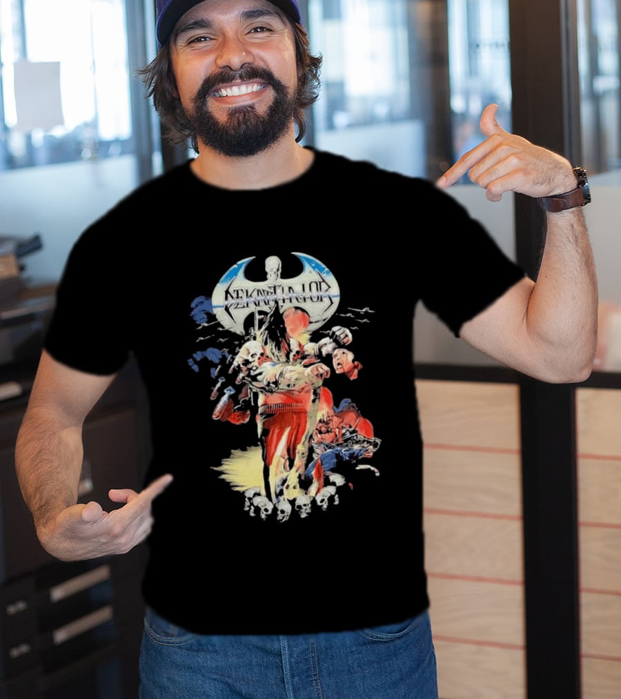 Dekapitator The Storm Before The Calm Skull And Axe Battle Scene T-Shirt