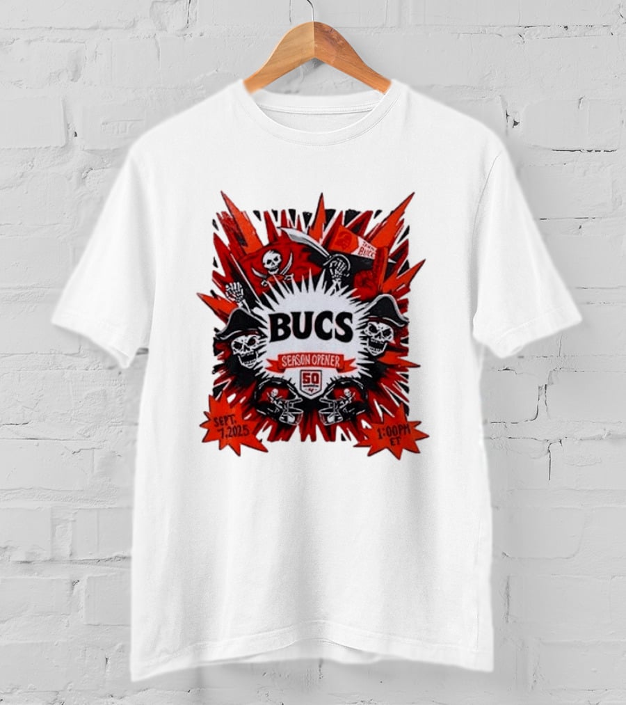 BUCS Season Opener September 7 2025 1:00 PM ET 50th Anniversary Celebration T-Shirt