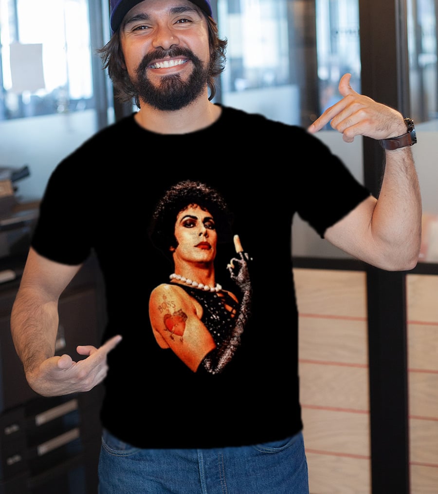 Dr Frank N Furter Rocky Horror Picture Show Boss Heart Tattoo T-Shirt