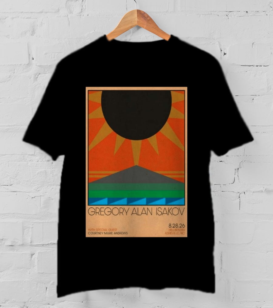 Gregory Alan Isakov 08 28 26 Hellbender Asheville NC Tour With Courtney Marie Andrews T-Shirt