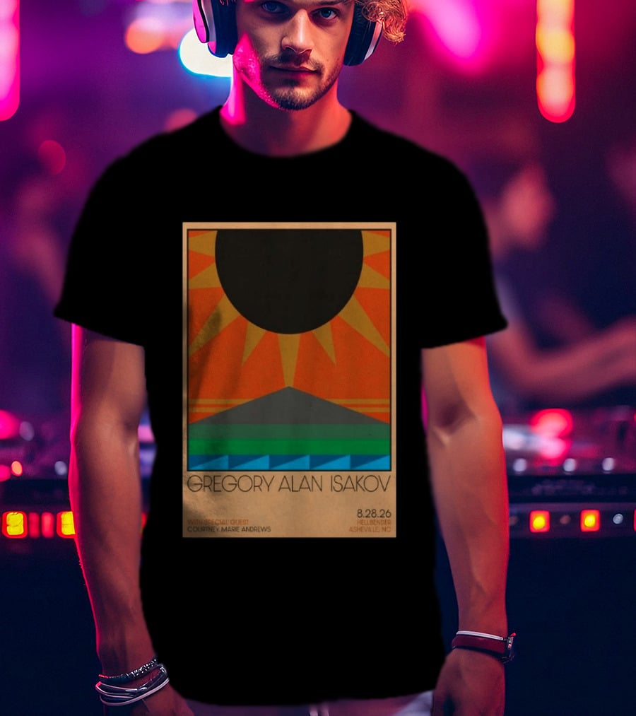 Gregory Alan Isakov 08 28 26 Hellbender Asheville NC Tour With Courtney Marie Andrews T-Shirt