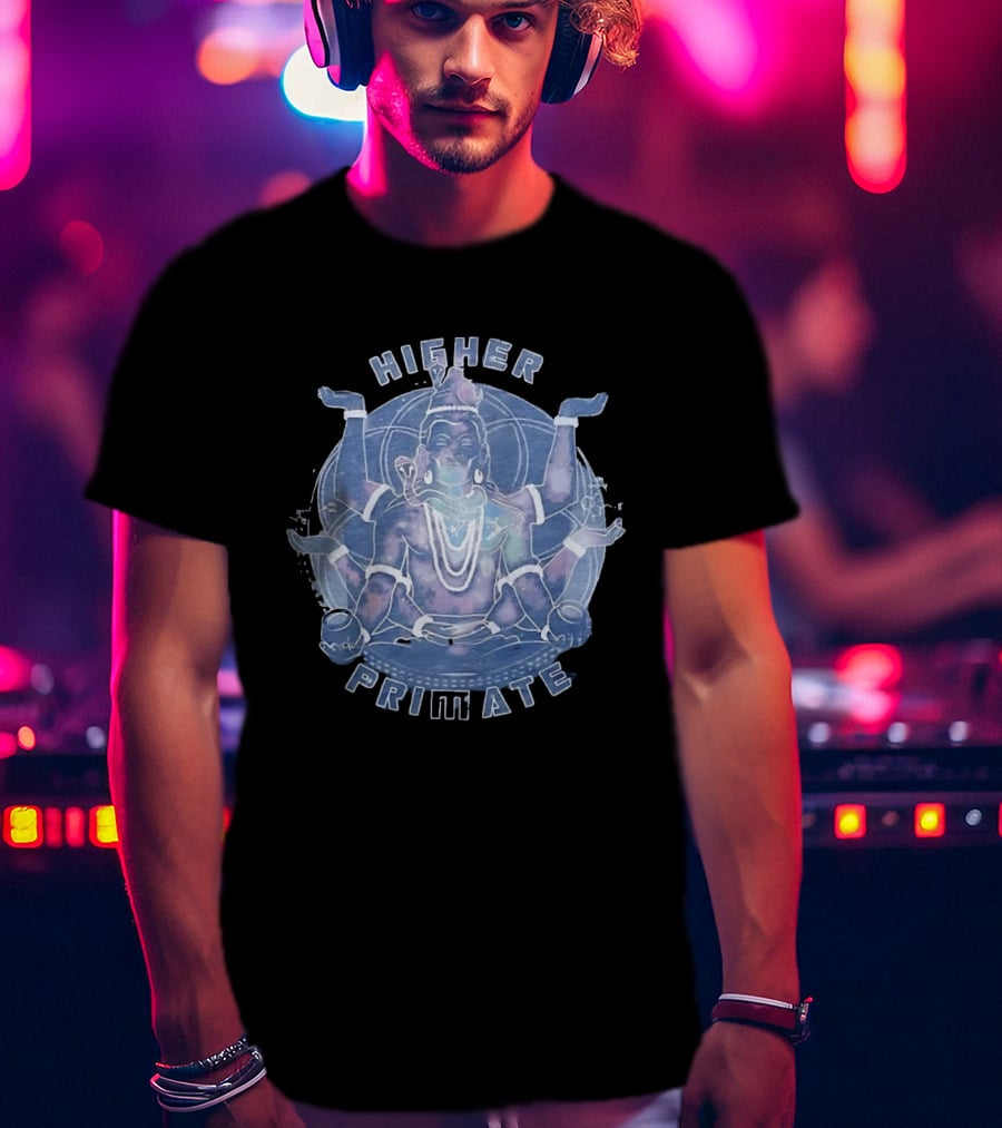 Higher Primate Shiva Meditation Galaxy Spiritual T-Shirt