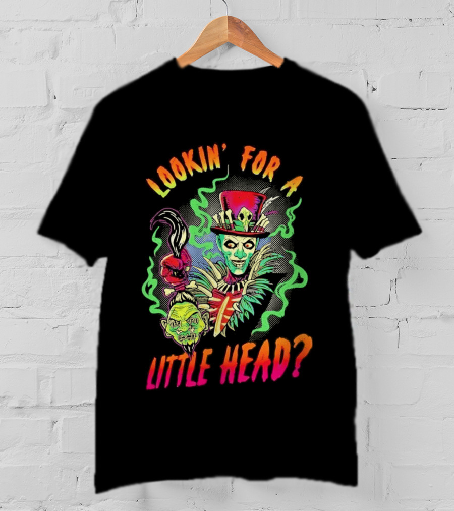 Lookin' For A Little Head Voodoo Witch With Top Hat And Skull Motif T-Shirt