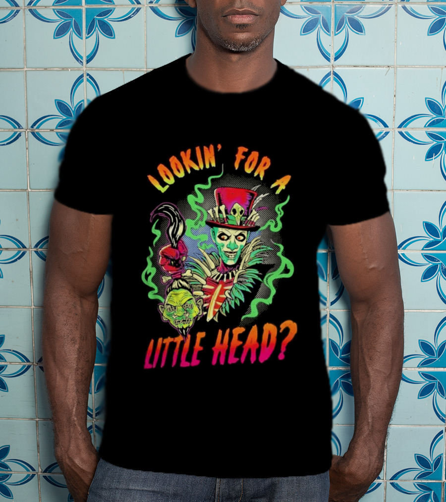 Lookin' For A Little Head Voodoo Witch With Top Hat And Skull Motif T-Shirt