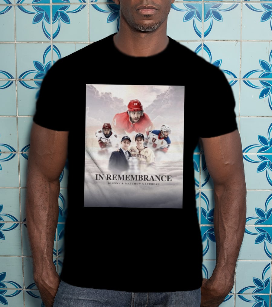 In Remembrance Johnny & Matthew Gaudreau Hockey Tribute With Boston And USA Jerseys T-Shirt