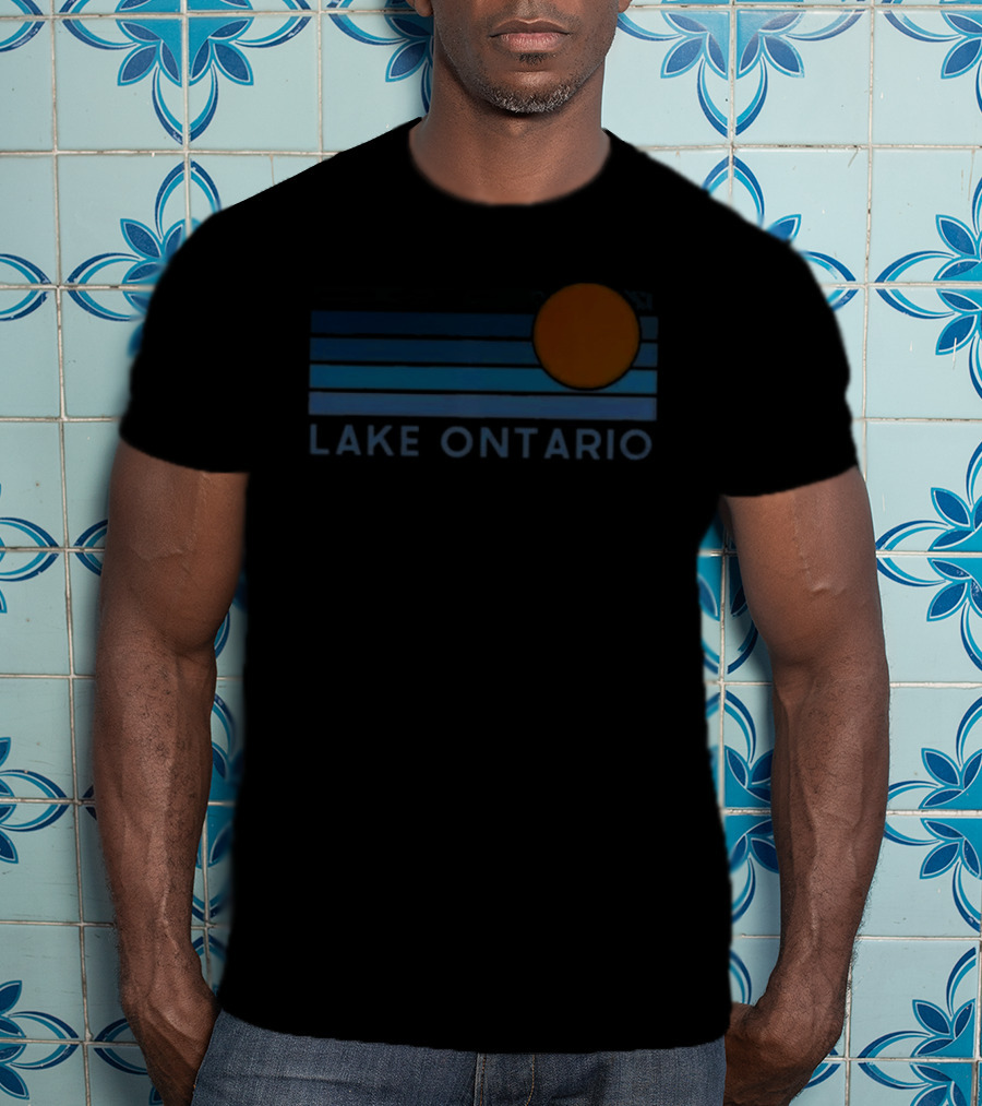 Lake Ontario Sunset Over Great Lakes Horizon T-Shirt