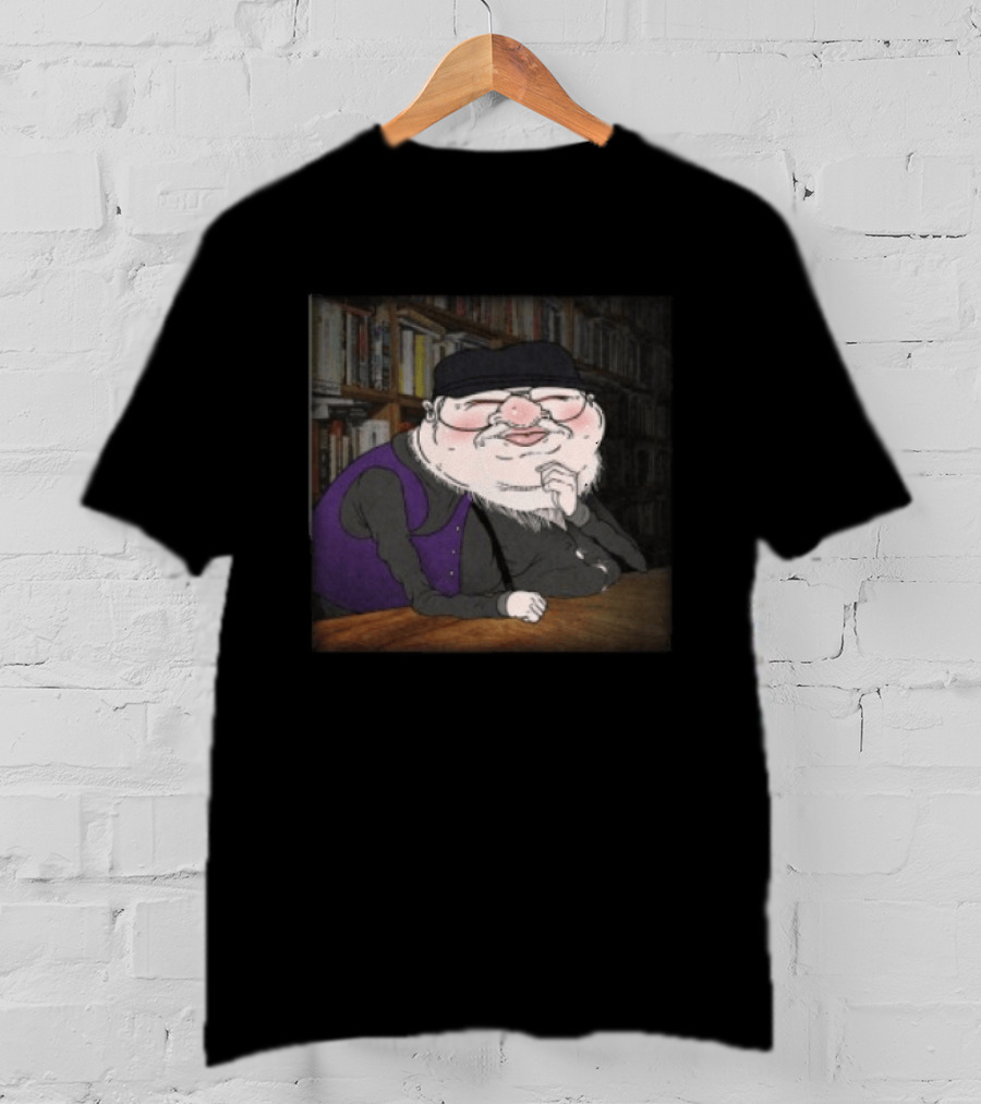 Meatcanyon Store Procrastination Black Cartoon Character Illustration Library T-Shirt