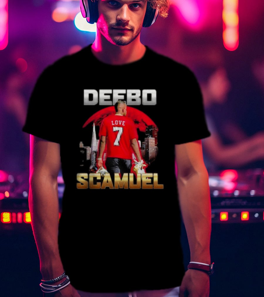 Deebo Scamuel Love 7 San Francisco 49ers Backdrop T-Shirt