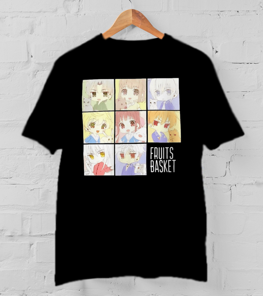 Fruits Basket Chibi Characters Grid With Cute Kawaii Anime T-Shirt