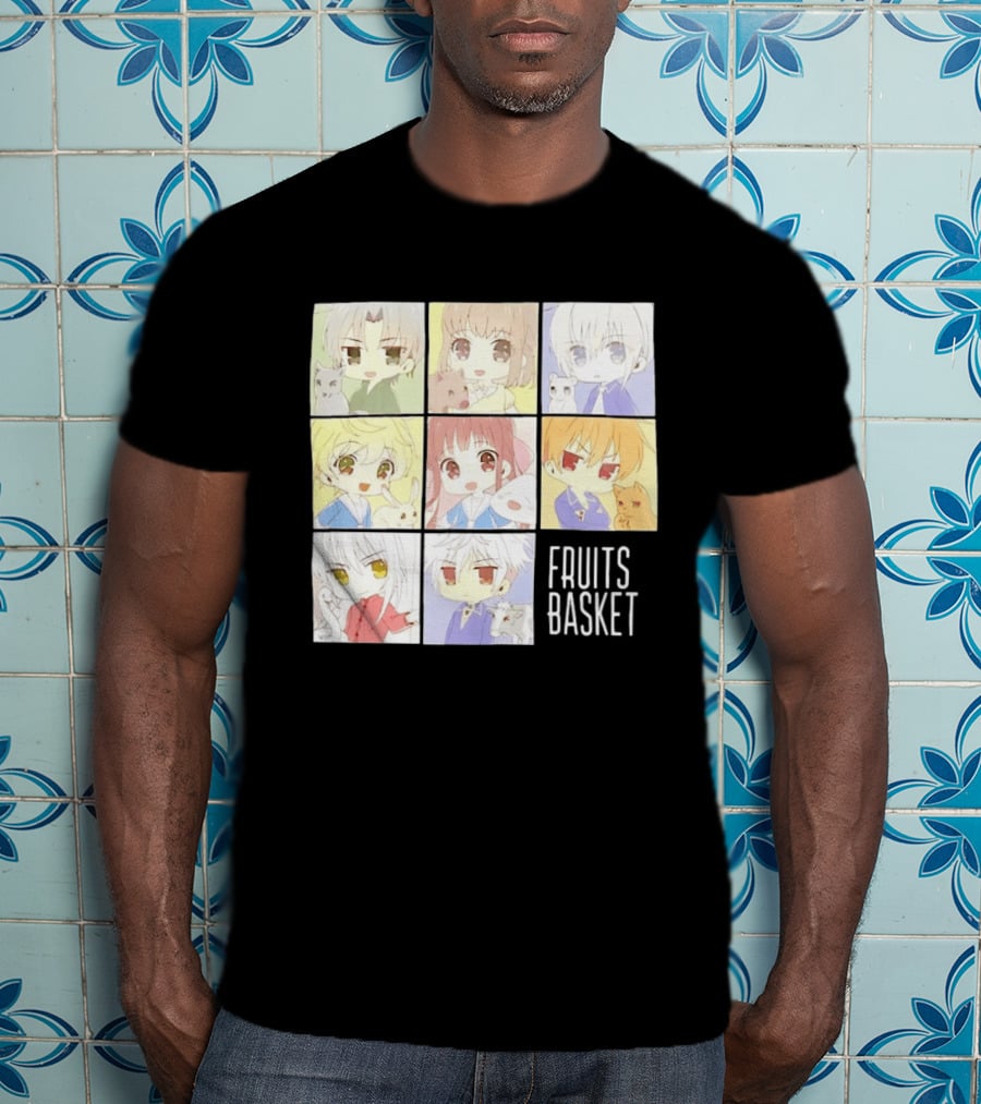 Fruits Basket Chibi Characters Grid With Cute Kawaii Anime T-Shirt