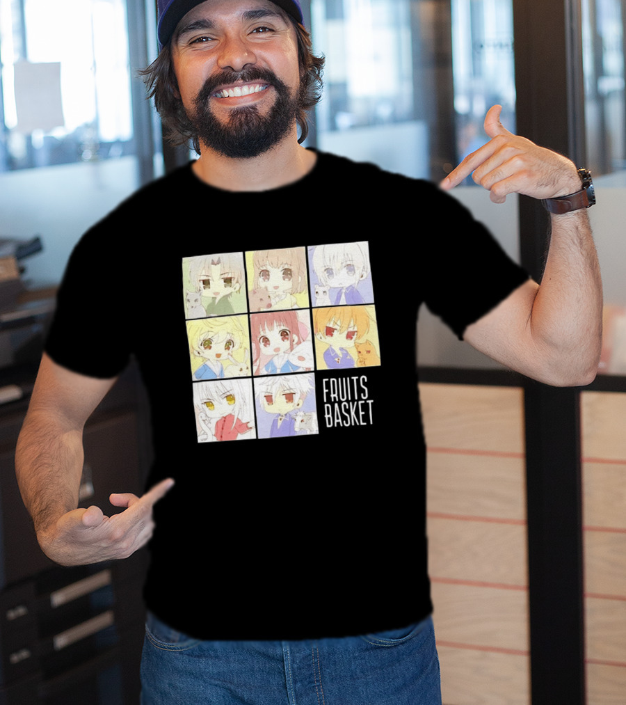 Fruits Basket Chibi Characters Grid With Cute Kawaii Anime T-Shirt